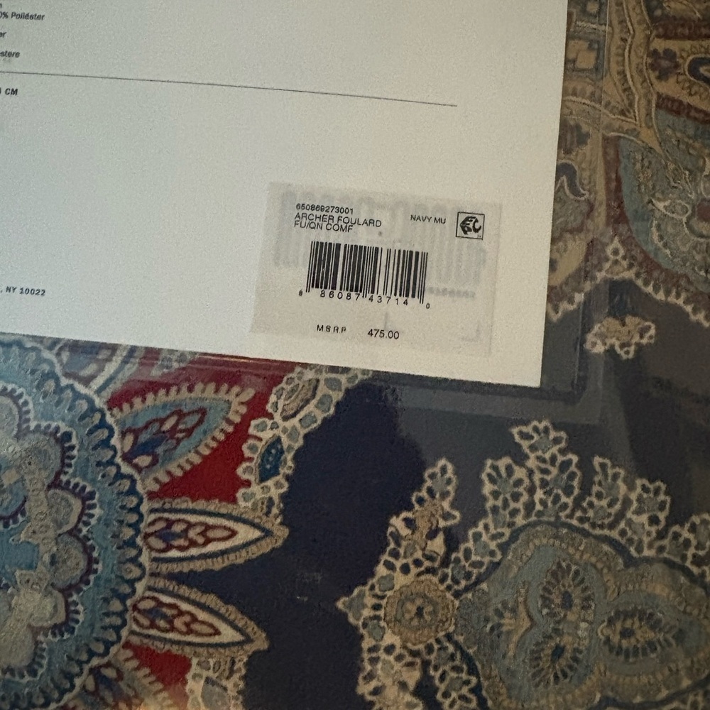 Ralph Lauren Archer Foulard Full / Queen Comforter Navy MU Msrp $475 - Picture 4 of 8